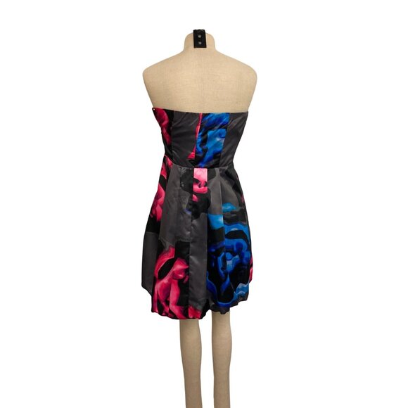 Strapless Floral Print Dress By Express Design Studio Size 4 - Picture 4 of 7